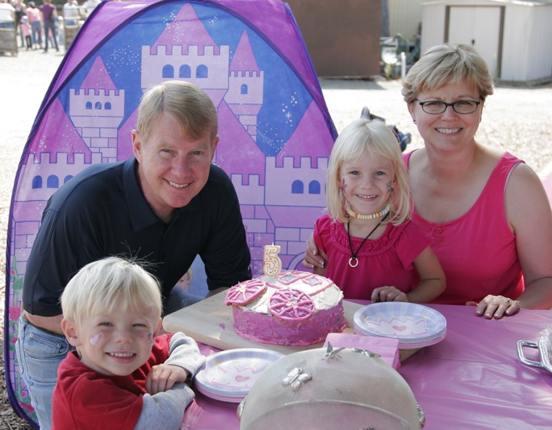 Tom with family