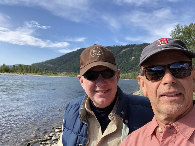 Tom with Steve on the Snake River